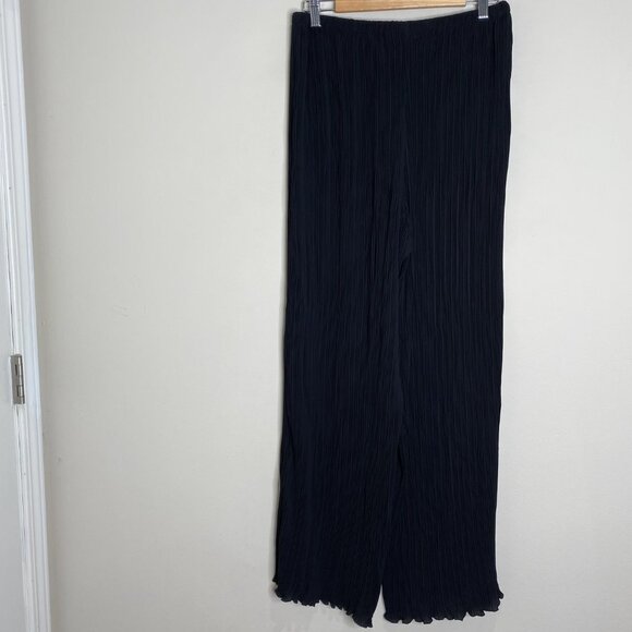 Good American Plisse Pleated Wide Leg Pant size 3/4 - L/XL - Picture 5 of 15
